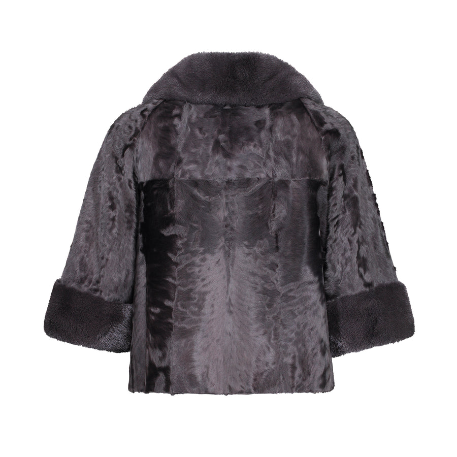 BETTY JACKET IN CHARCOAL