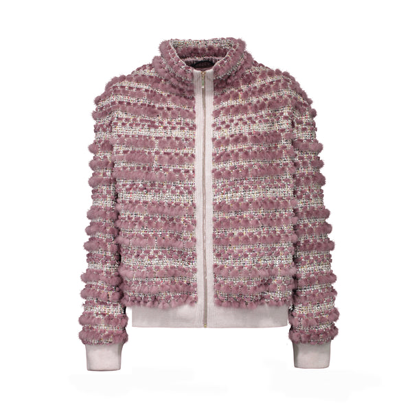 CECILY KNIT JACKET IN DUSTY PINK