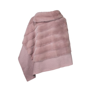 MARGHERITA PONCHO WITH CASHMERE SILK BOTTOM IN BLUSH