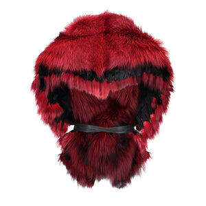 FRINGE COLLAR IN FIRE RED